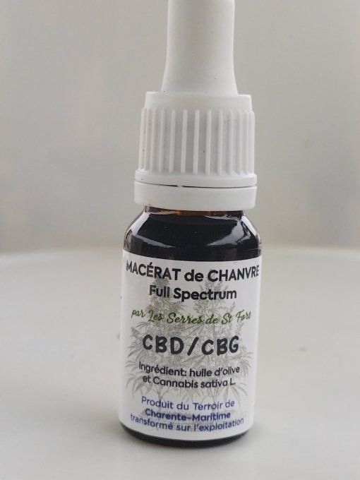 macérat huileux 5 %  cbd / cbg  10 ml